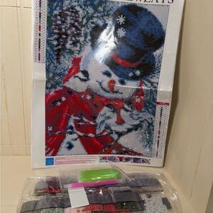 Snowman Diamond painting kit. Brand new